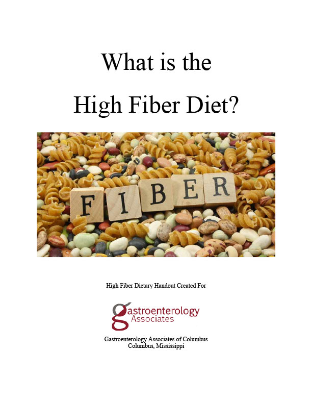 high fiber diet handout