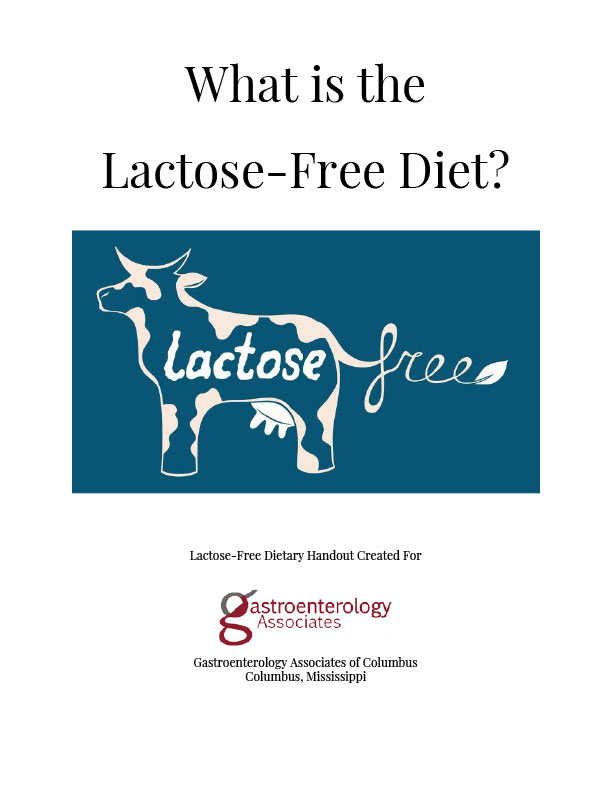 lactose free diet handout